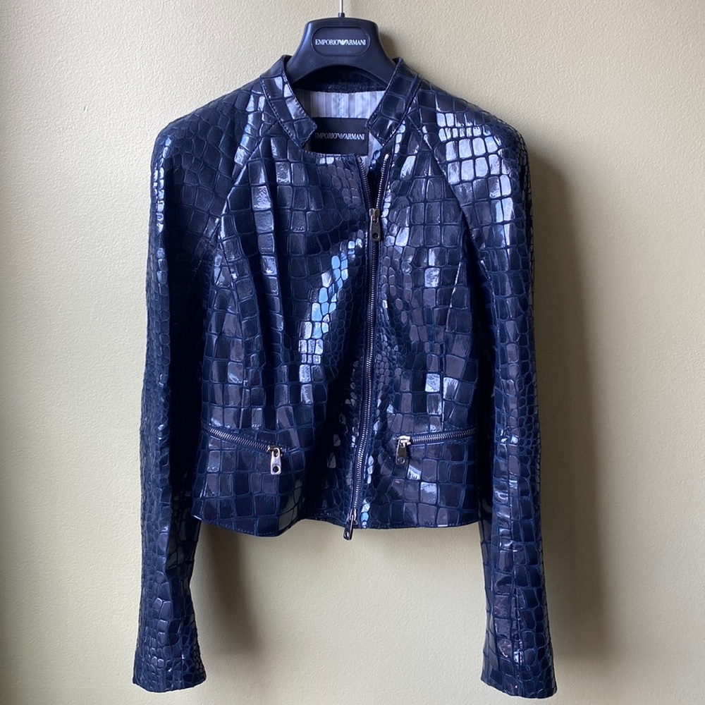 Stunning Emporio Armani Moto leather jacket.